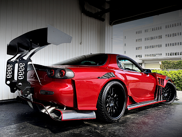 Rear exterior of TCP MAGIC WIDEBODY FD3S RX-7 TYPE-R.