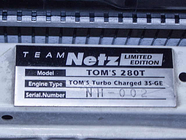 TOM'S 280T plate.