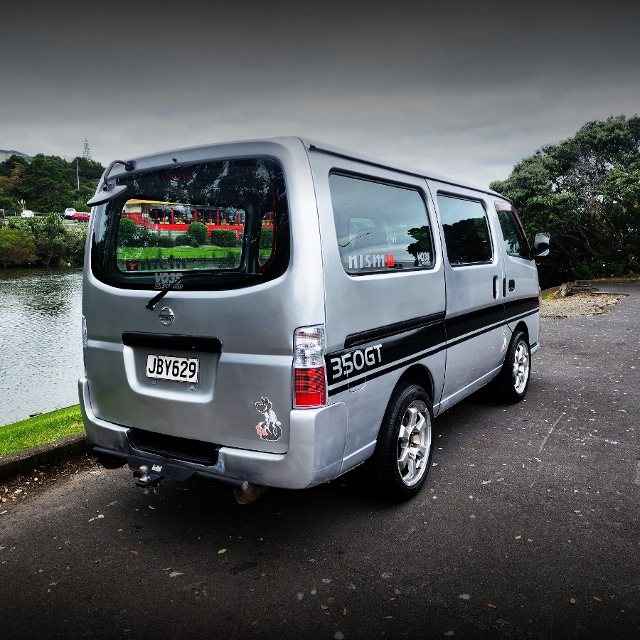 Rear side exterior of 4th Gen NISSAN CARAVAN.