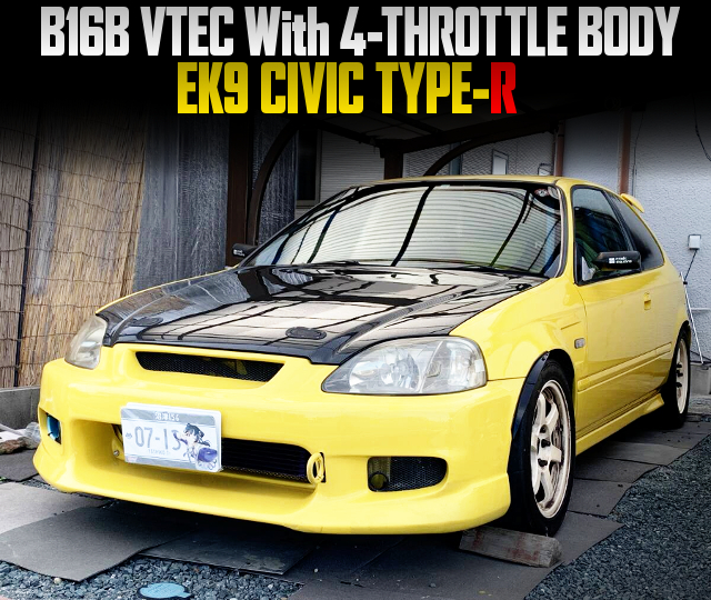 B16B VTEC With 4-THROTTLE BODY, in the EK9 CIVIC TYPE-R.
