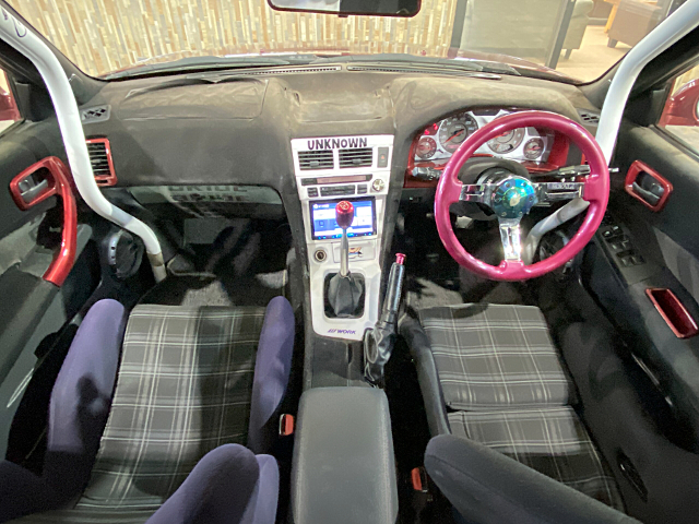 Interior of WIDEBODY ER34 SKYLINE 4-DOOR 25GT-X.
