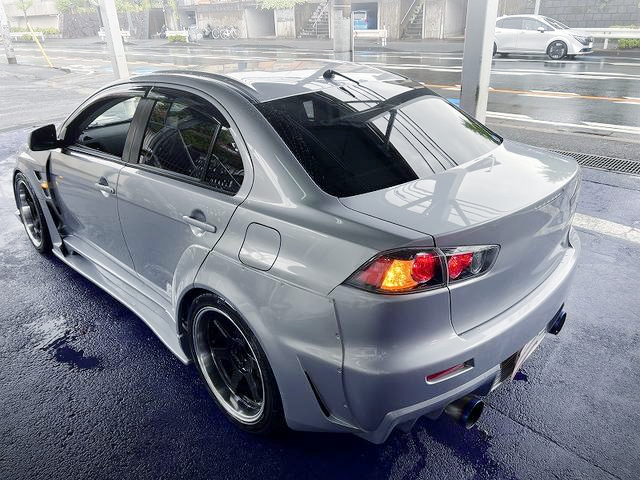Rear exterior of WIDEBODY LANCER EVOLUTION X GSR.