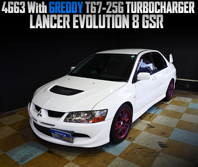 4G63 With GREDDY T67-25G TURBOCHARGER, in the LANCER EVOLUTION 8 GSR.