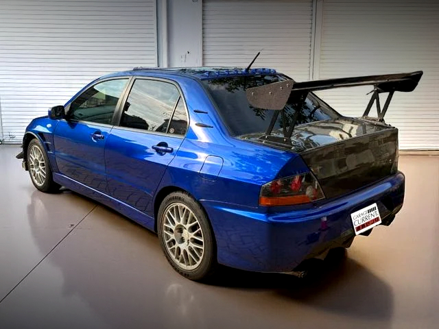 Rear exterior of LANCER EVOLUTION 9 GT.