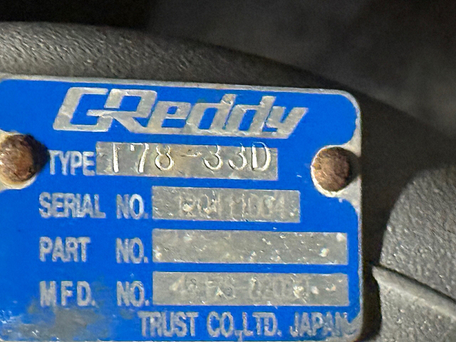 GREDDY T78-33D turbo.