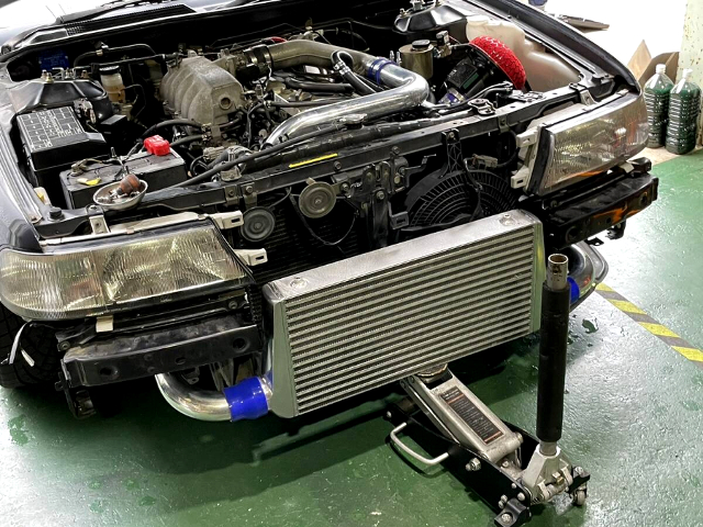 Front mount intercooler.