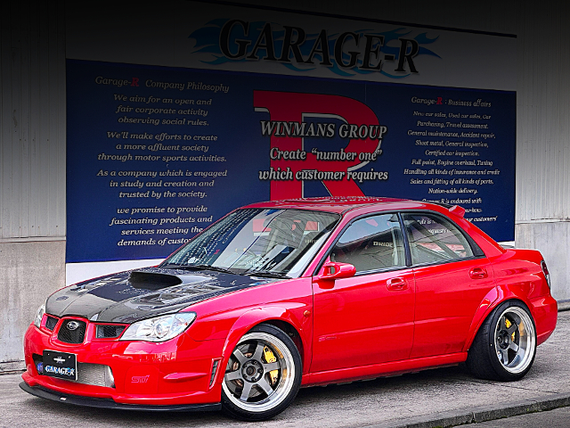 Front exterior of WIDEBODY GDB IMPREZA WRX STI SPEC-C.