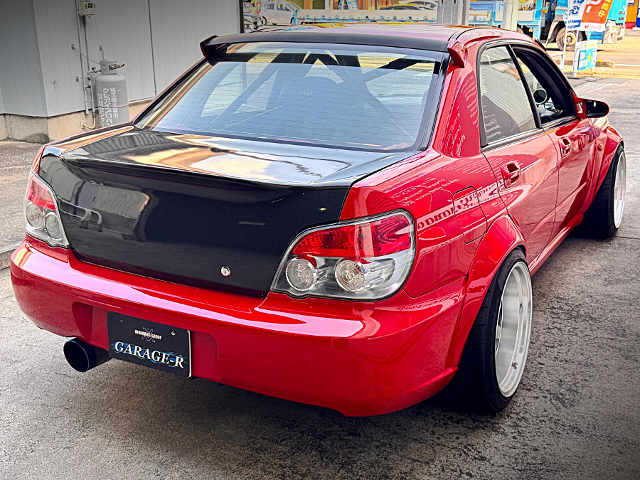 Rear exterior of WIDEBODY GDB IMPREZA WRX STI SPEC-C.