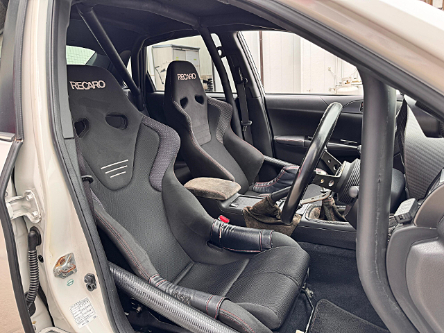 Roll cage and seats.