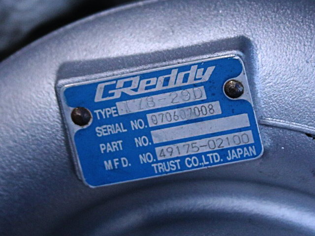GREDDY T78-29D TURBOCHARGER.