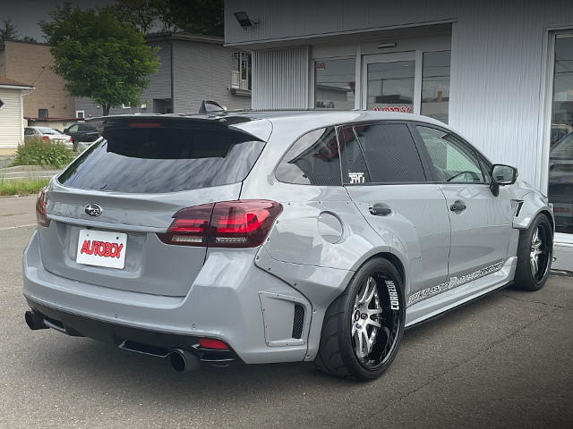 Rear exterior of CORAZON WIDEBODY VMG SUBARU LEVORG STI SPORT EYESIGHT.