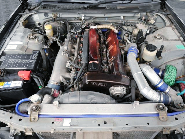 RB26 twin turbo engine.
