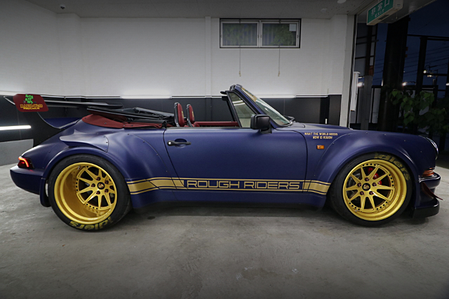 Side exterior of RWB WIDEBODY PORSCHE 964 CARRERA 2 CABRIOLET.