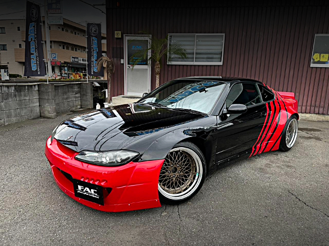 Front exterior of ROCKET BUNNY WIDEBODY S15 SILVIA SPEC-S AERO.