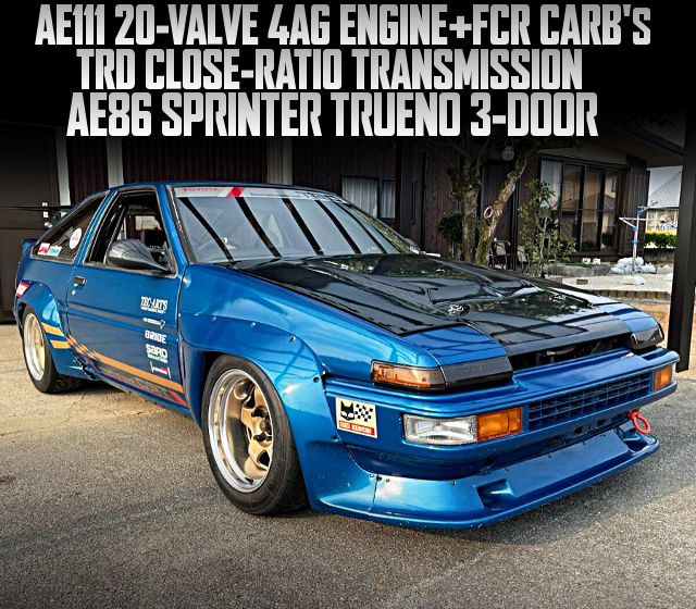 AE111 20-VALVE 4AG ENGINE with FCR CARB'S, TRD CLOSE-RATIO TRANSMISSION, in the AE86 SPRINTER TRUENO 3-DOOR.