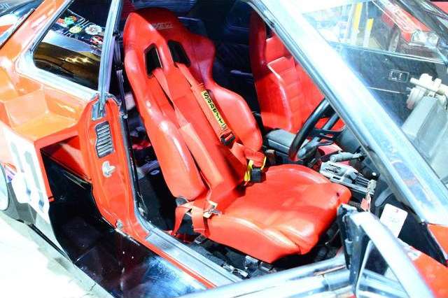 Seats of SUPER SILHOUETTE WIDEBODY DR30 SKYLINE 2000 TURBO RS-X.