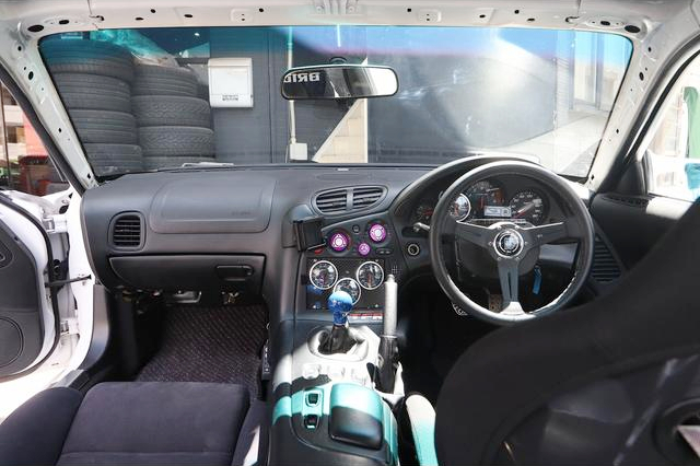 Interior dashboard of WIDEBODY FD3S MAZDA RX-7.