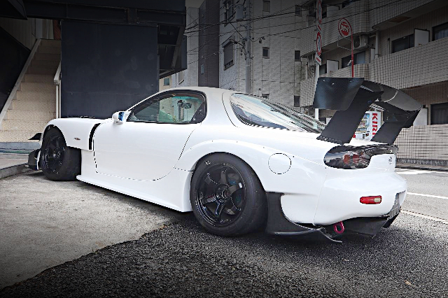 Rear exterior of WIDEBODY FD3S MAZDA RX-7.