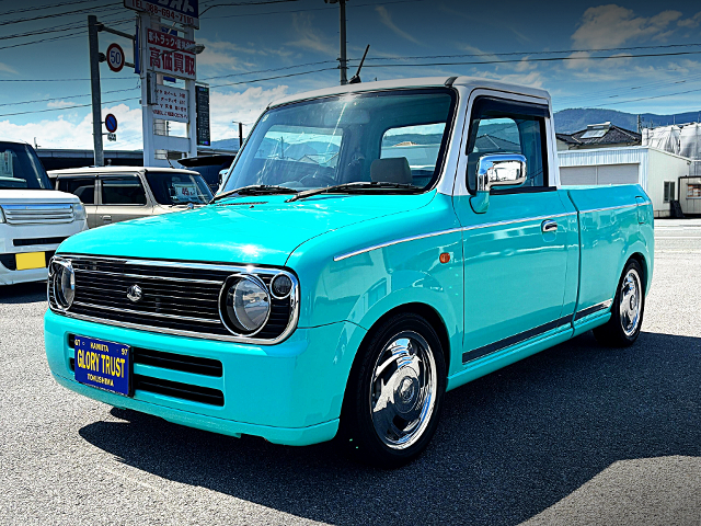 Front exterior of HE21S ALTO LAPIN to PICKUP TRUCK CONVERSION.