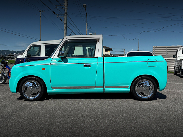 Left side exterior of HE21S ALTO LAPIN to PICKUP TRUCK CONVERSION.