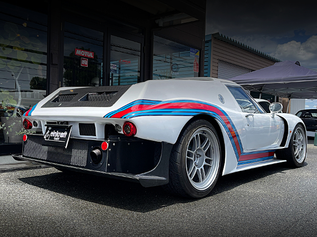 Rear exterior of RE-AMEMIYA Lotus Europa 20B.