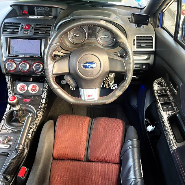 Interior of OIRAM WIDEBODY VAB SUBARU WRX STI.