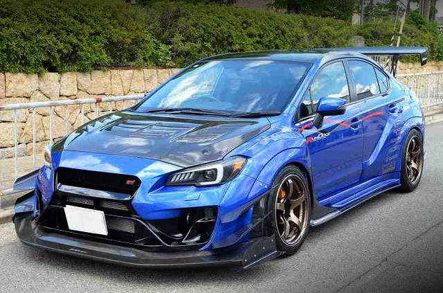 Front exterior of ORIGINAL RUNDUCE DEMO CAR VAB SUBARU WRX STI.