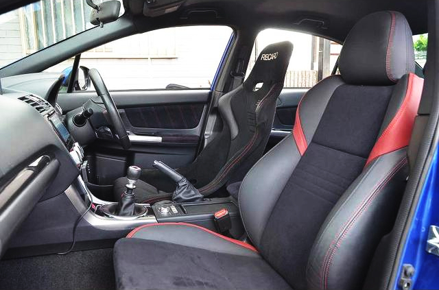 Seats of ORIGINAL RUNDUCE DEMO CAR VAB SUBARU WRX STI.
