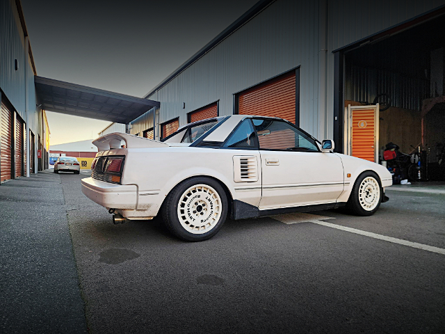 Rear exterior of Twin-charged AW11 TOYOTA MR2.