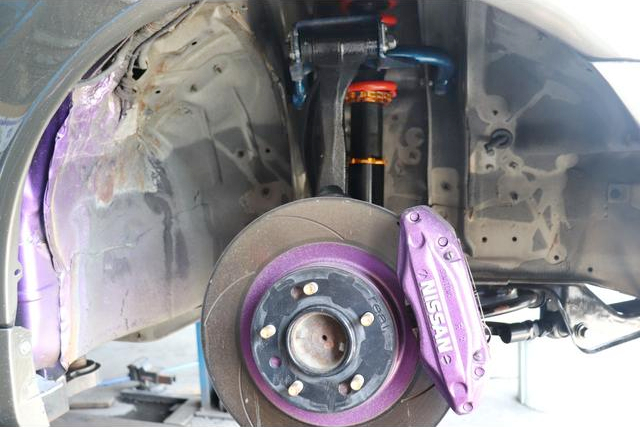 Coilover and 4-POT caliper.