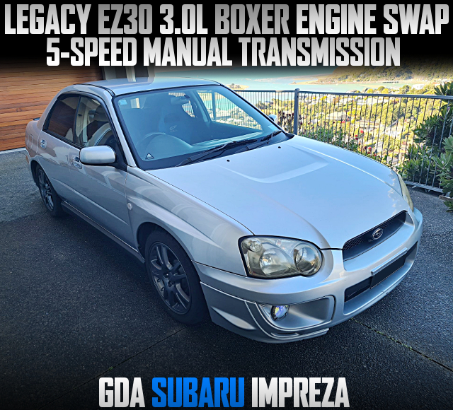 LEGACY EZ30 3.0L BOXER ENGINE SWAP, 5-SPEED MANUAL TRANSMISSION, in the GDA SUBARU IMPREZA.