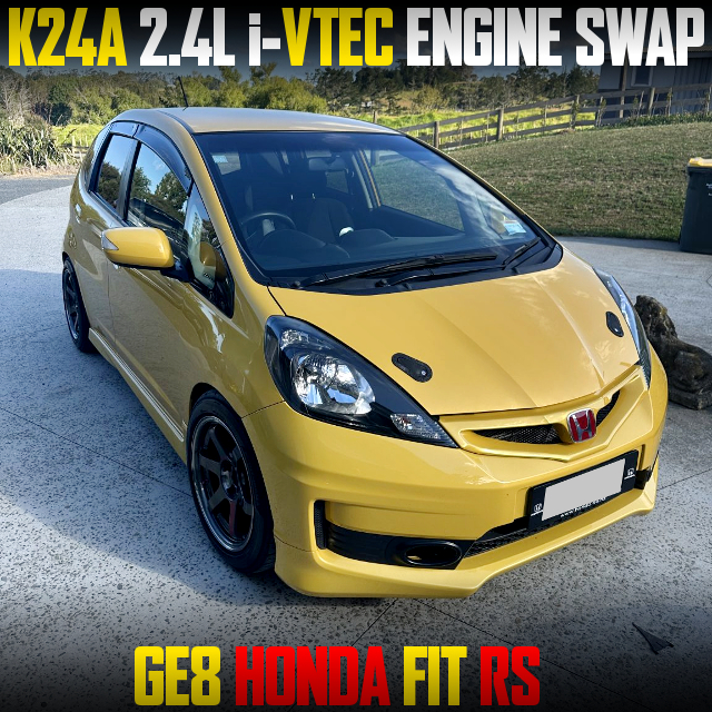K24A 2.4L i-VTEC ENGINE swapped GE8 HONDA FIT RS.