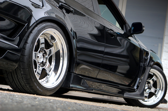 Side exterior of VARIS WIDEBODY GVB IMPREZA WRX STI.