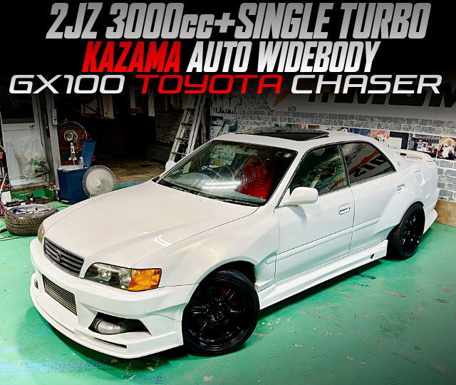 2JZ 3000cc With SINGLE TURBO, in the KAZAMA AUTO WIDEBODY GX100 TOYOTA CHASER.