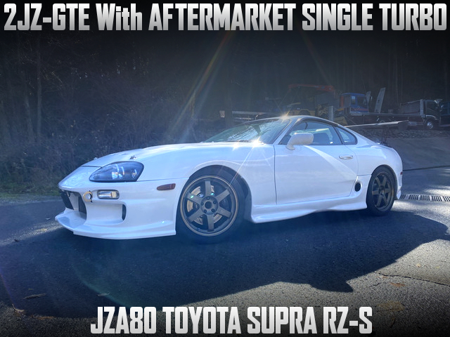 2JZ-GTE With AFTERMARKET SINGLE TURBO in the JZA80 TOYOTA SUPRA RZ-S.