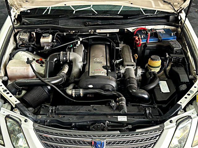 VVT-i 1JZ turbo engine of BAGGED JZX110W MARK 2 BLIT 2.5iR-V.
