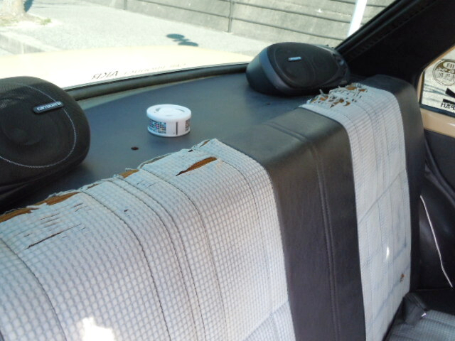 Backseat of KE70 COROLLA 4-DOOR.
