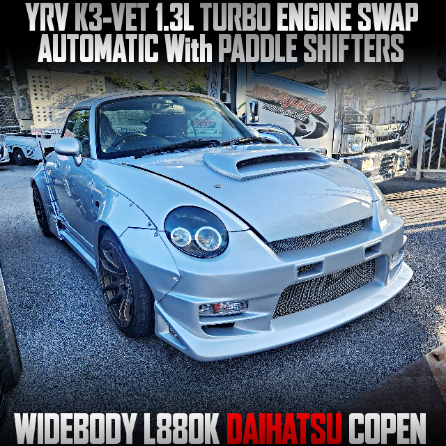 WIDEBODY L880K DAIHATSU COPEN of YRV K3-VET 1.3L TURBO ENGINE SWAP, and AUTOMATIC With PADDLE SHIFTERS.