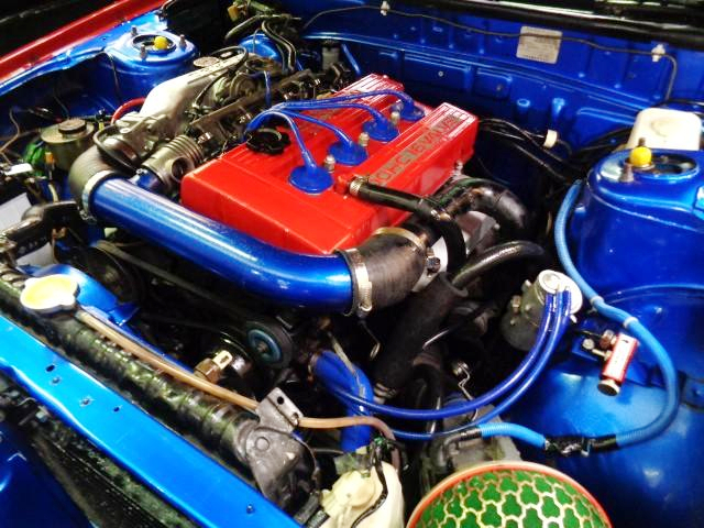 EF20ET turbo engine of R30 Skyline Wagon with Late-Model Iron Mask Face.