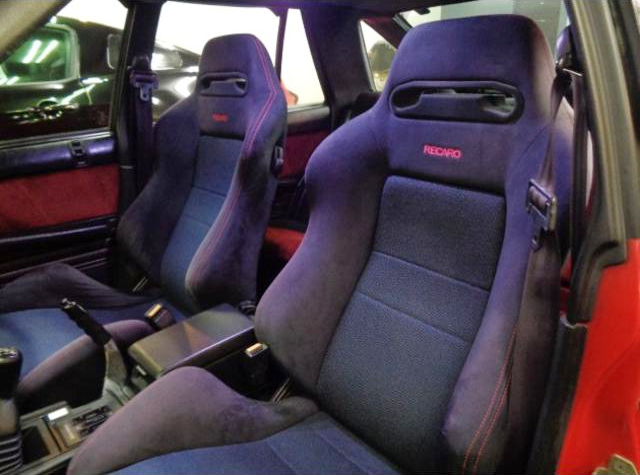 RECARO seats of R30 Skyline Wagon with Late-Model Iron Mask Face.