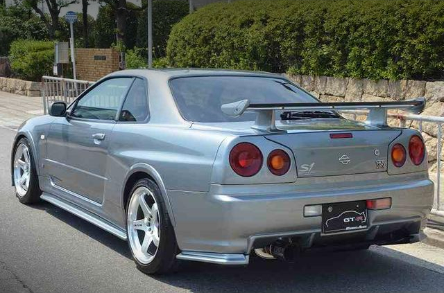Rear exterior of R34 SKYLINE GT-R.