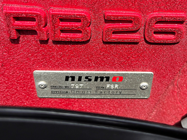 NISMO Serial plate number.