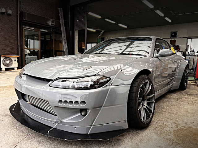 Front exterior of ROCKET BUNNY WIDEBODY S15 SILVIA.