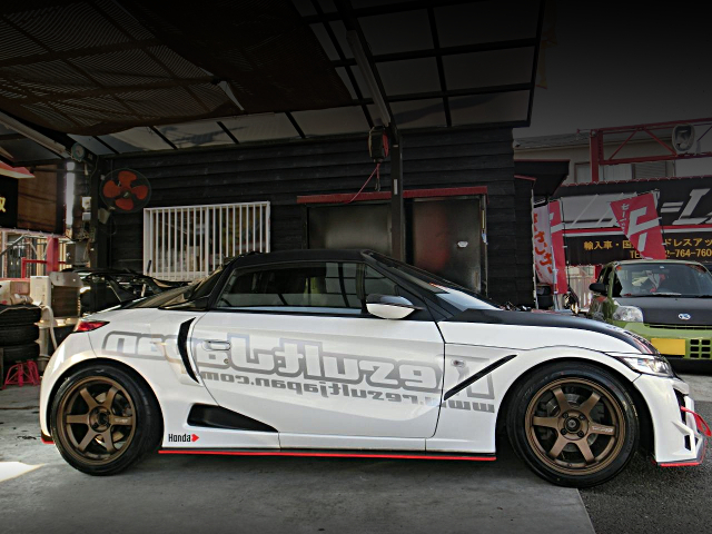 Right side exterior of RESULT JAPAN DEMO CAR Styled JW5 HONDA S660 BATA.
