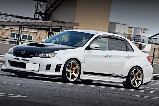 Front exterior of GVB IMPREZA WRX STI.