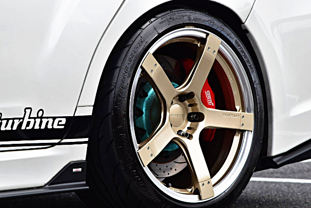 Rear Rim of GVB IMPREZA WRX STI.