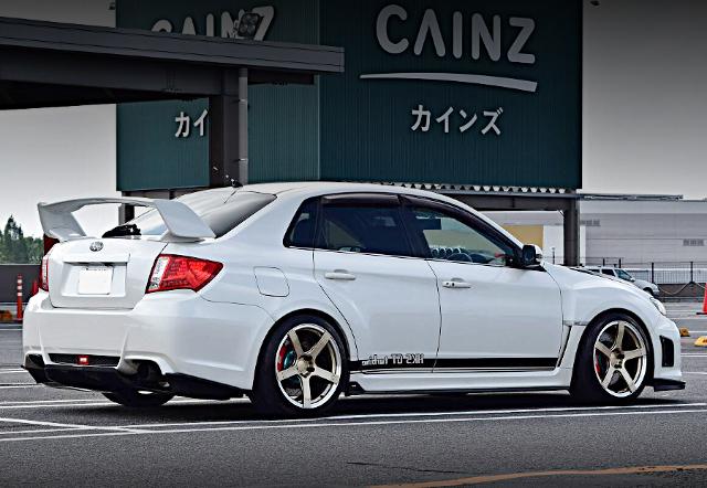 Rear exterior of GVB IMPREZA WRX STI.