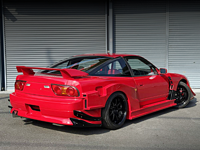 Rear exterior of GP-SPORTS G-SONIC EVOLUTION WIDEBODY 180SX.