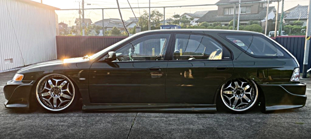 Side exterior of GARSON BLACK MAFIA BODY KIT installed CE1 ACCORD WAGON.