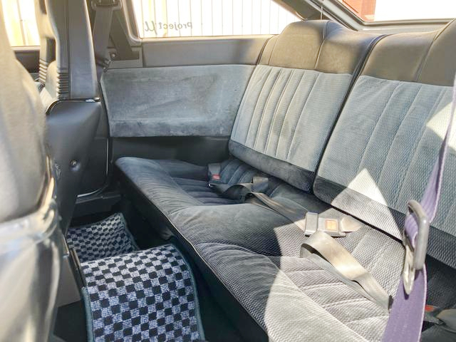 Backseat of AE86 SPRINTER TRUENO GT-APEX.